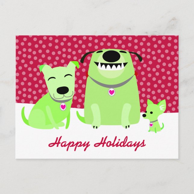 Dog Walker's Holiday Postcard (Front)