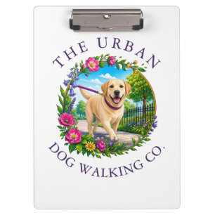 Dog Walking Business Clipboard with Labrador
