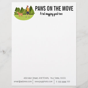 Dog Walking Business Custom  Letterhead