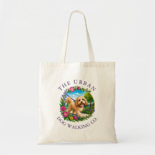 Dog Walking Business Tote Bag with Cockapoo