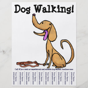 dog walking flyers for kids