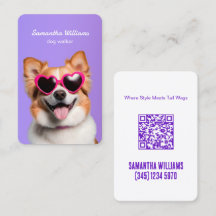 Dog Walking Grooming Click To Chat Business Card