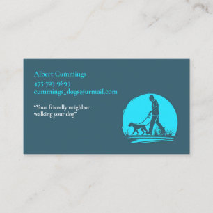 Dog Walking Hiking Pet Sitting Business Card