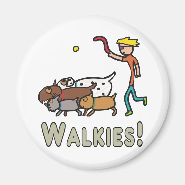 Dog Walking Magnet (Front)