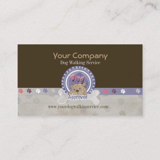 dog walking & Pet Sitting business cards (Front)