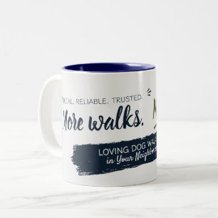 Dog Walking Pet Sitting Customer Gift Two-Tone Coffee Mug