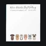 Dog Walking, Pet Sitting, Dog Boarding, Drop In Notepad<br><div class="desc">Leave your clients notes about their pets on these personalized notepads. The built-in branding will ensure they call you every time they need care for their furry friends.</div>