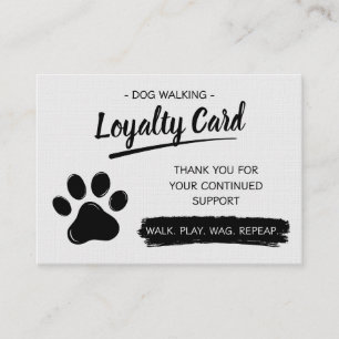 Dog Walking Pet Sitting Loyalty Card