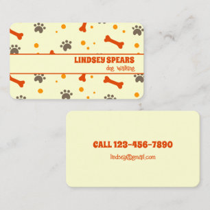 Dog Walking Pet Sitting Services Business Card