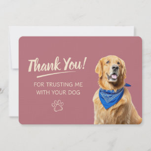 Dog Walking Pet Sitting Thank You Card