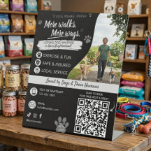 Dog Walking Pet Sitting with QR Code Business