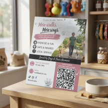 Dog Walking Pet Sitting with QR Code Business