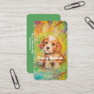 Dog Walking Services Business Card