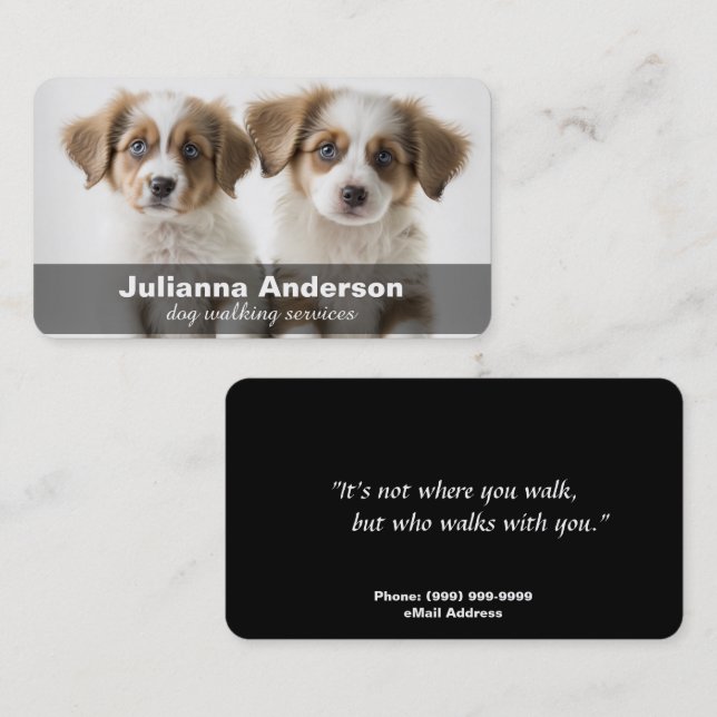 Dog Walking / Sitting Business Card (Front/Back)