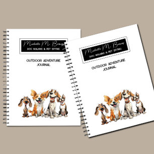 Dog Walking Sitting I Outdoor Adventure Journal 