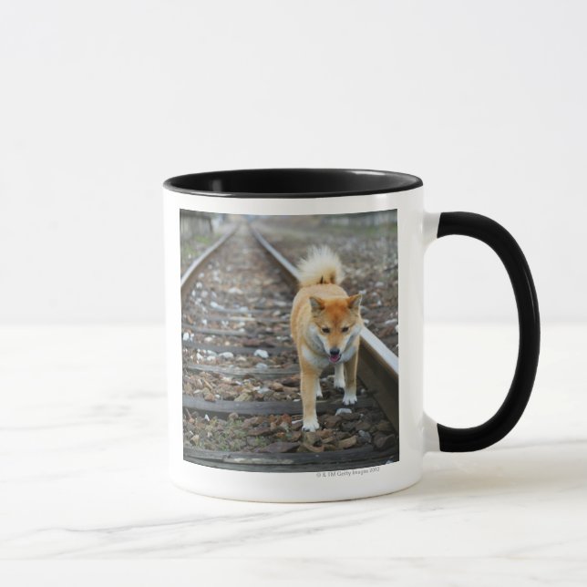 Dog walking track mug (Right)