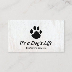 Dog Walking Walker Paw Business Card