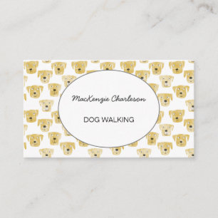 Dog Walking Watercolor Business Card