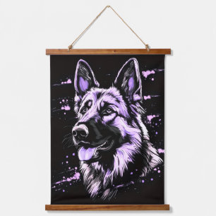 dog wall hangging Tapestry quote minimalist