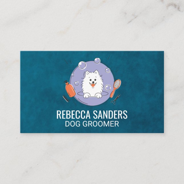 Dog Wash | Animal Groomer Tools Business Card (Front)