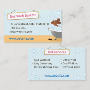 Dog Wash Pet Daycare Business Card