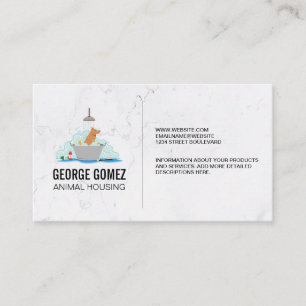 Dog Wash   Pet Sitting   Marble Business Card