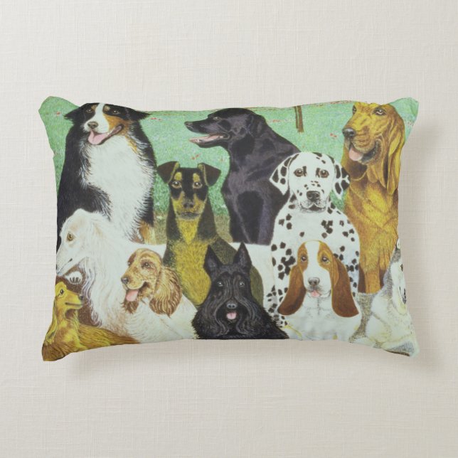 Dog Watch Decorative Pillow (Front)
