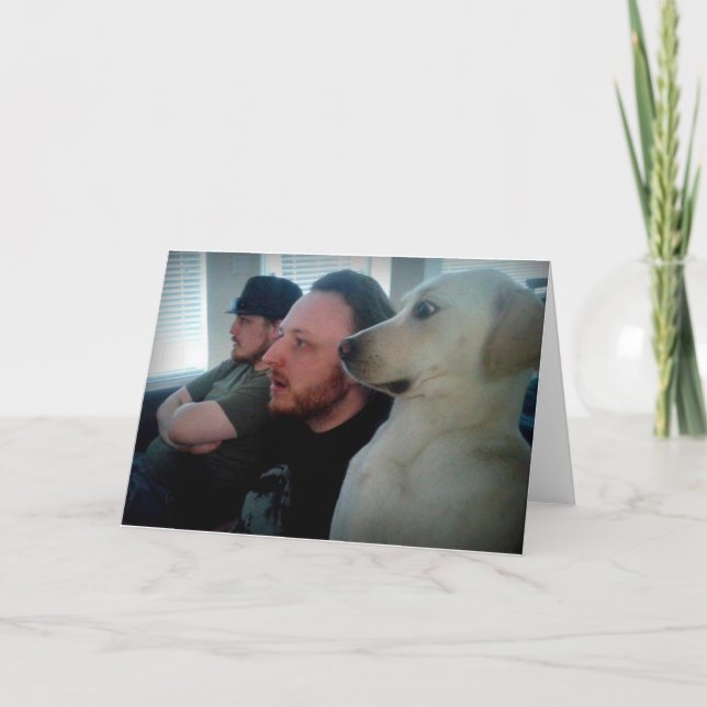 Dog Watching with Friends Card (Front)