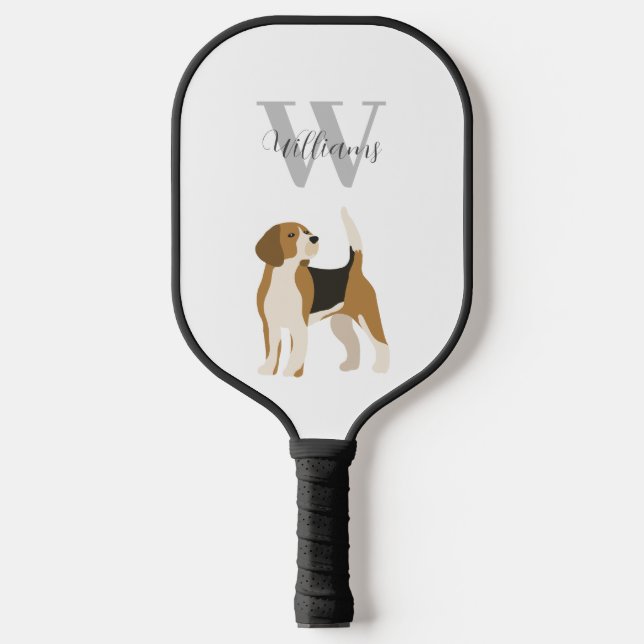 Dog Watercolor Personalized  Pickleball Paddle (Front)