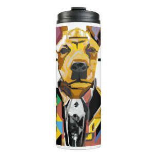 Dog Wearing a Suit: Digital Art Thermal Tumbler