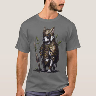 Dog wearing ancient warrior armour T-Shirt