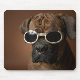 Dog wearing sunglasses mouse pad