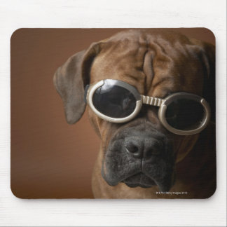 Dog wearing sunglasses mouse pad