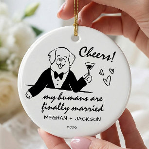 Dog Wedding Celebration Ornament