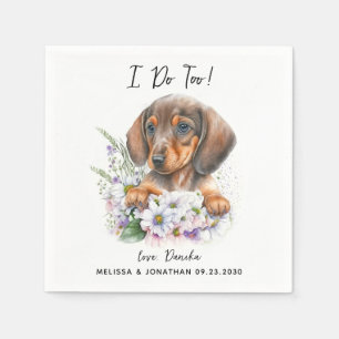 Dog Wedding Cocktail Napkin