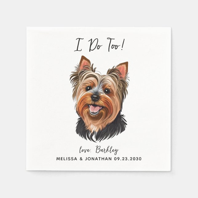Dog Wedding Cocktail Napkin (Front)