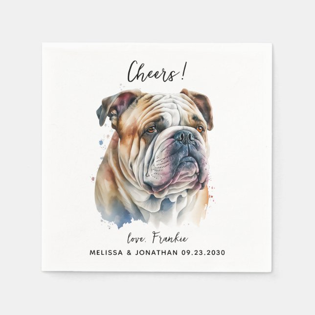 Dog Wedding Cocktail Napkin (Front)