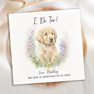 Dog Wedding Cocktail Napkin