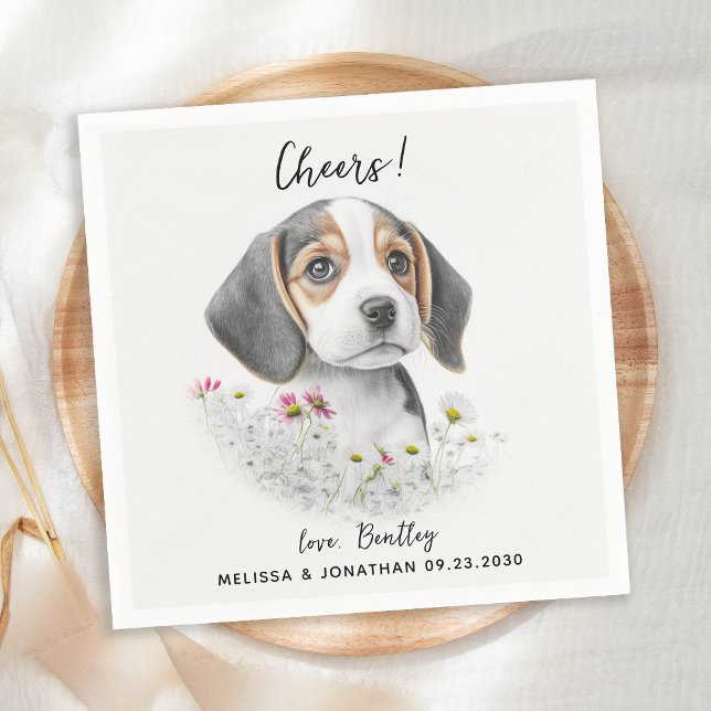 Dog Wedding Cocktail Napkin (Creator Uploaded)