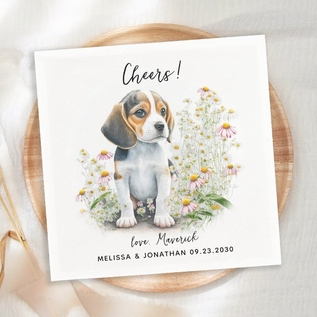 Dog Wedding Cocktail Napkin (Creator Uploaded)