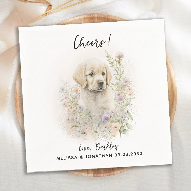 Dog Wedding Cocktail Napkin (Creator Uploaded)