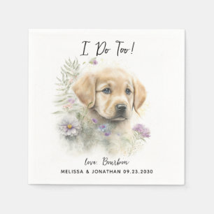 Dog Wedding Cocktail Napkin