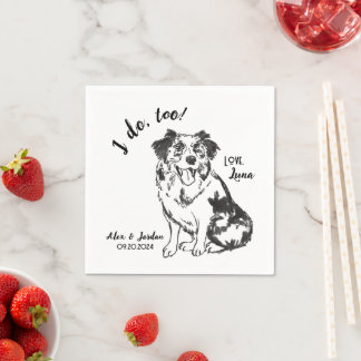 Dog Wedding Cocktail Napkins