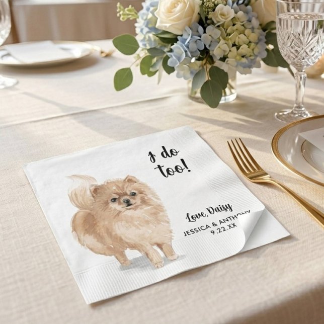 Dog Wedding Cocktail Napkins (Creator Uploaded)