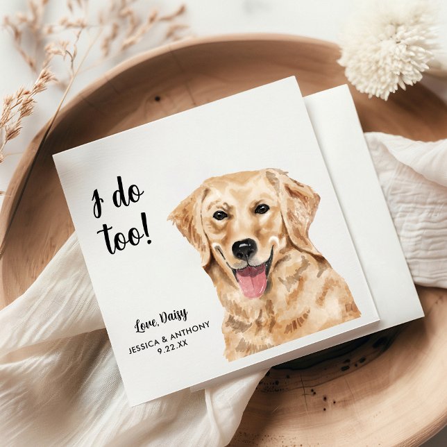 Dog Wedding Cocktail Napkins (Creator Uploaded)