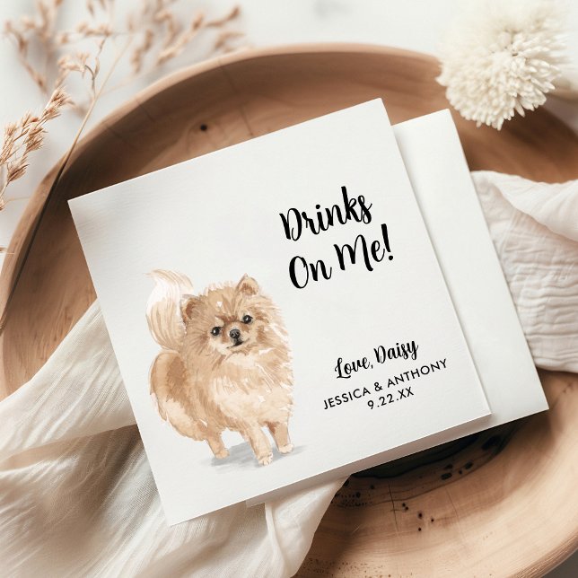 Dog Wedding Cocktail Napkins (Creator Uploaded)