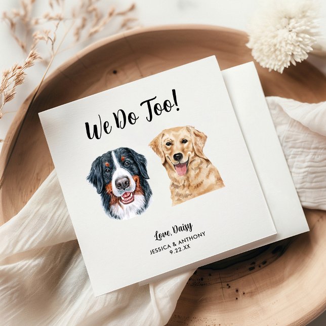 Dog Wedding Cocktail Napkins (Creator Uploaded)