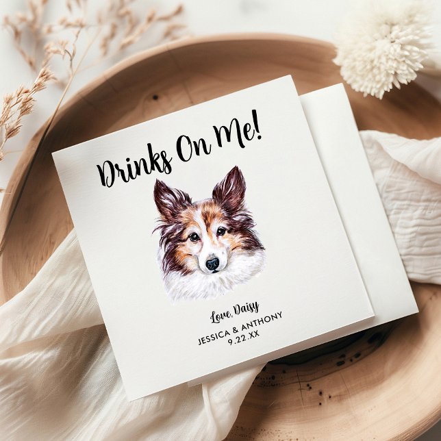 Dog Wedding Cocktail Napkins (Creator Uploaded)