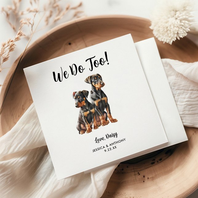 Dog Wedding Cocktail Napkins (Creator Uploaded)