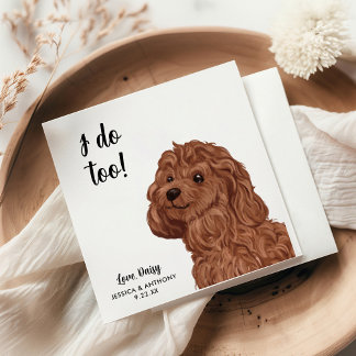 Dog Wedding Cocktail Napkins